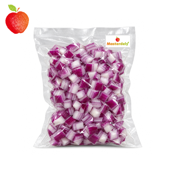 Cebolla Morada Corte Cubo 500 Gr